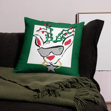 Load image into Gallery viewer, Run Deer MC Green Basic Pillow
