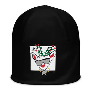 Black Run Deer MC All-Over Print Beanie