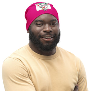 Pink Run Deer MC All-Over Print Beanie