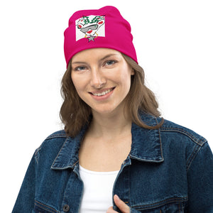 Pink Run Deer MC All-Over Print Beanie