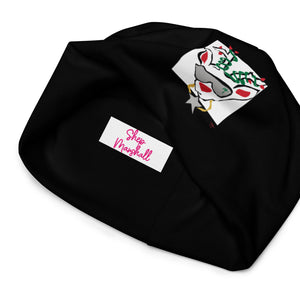 Black Run Deer MC All-Over Print Beanie