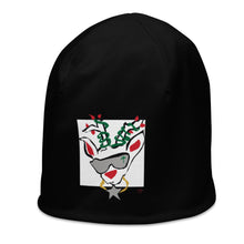 Load image into Gallery viewer, Black Run Deer MC All-Over Print Beanie
