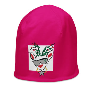 Pink Run Deer MC All-Over Print Beanie