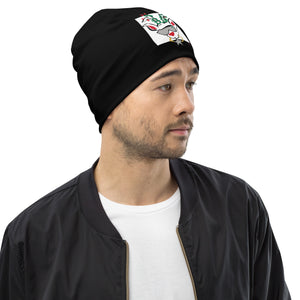 Black Run Deer MC All-Over Print Beanie