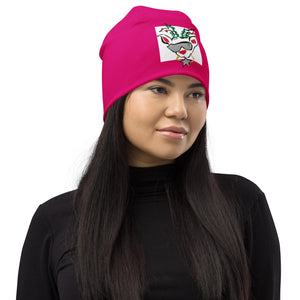 Pink Run Deer MC All-Over Print Beanie