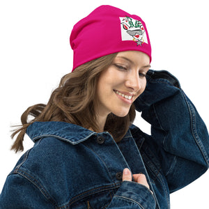 Pink Run Deer MC All-Over Print Beanie