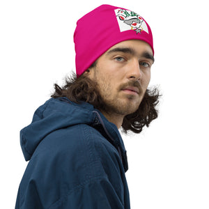 Pink Run Deer MC All-Over Print Beanie