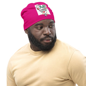 Pink Run Deer MC All-Over Print Beanie