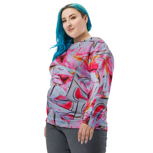 Neon Lipstick Graffiti Unisex Sweatshirt