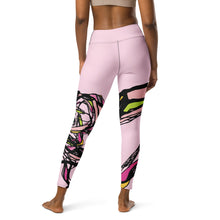 Load image into Gallery viewer, Graffiti Flower Pink Yoga Leggings
