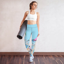 Load image into Gallery viewer, Paint Party Blue Yoga Leggings
