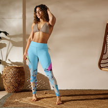 Load image into Gallery viewer, Paint Party Blue Yoga Leggings
