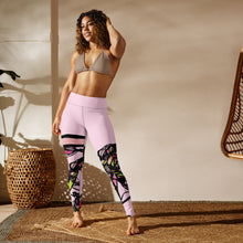 Load image into Gallery viewer, Graffiti Flower Pink Yoga Leggings
