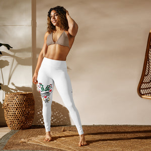 Run Deer MC White Yoga Leggings