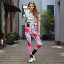 Load image into Gallery viewer, Neon Lipstick Yoga Leggings
