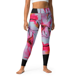 Neon Lipstick Yoga Leggings