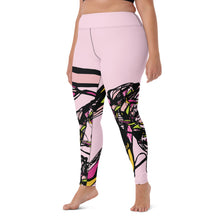 Load image into Gallery viewer, Graffiti Flower Pink Yoga Leggings
