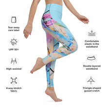 Load image into Gallery viewer, Paint Party Blue Yoga Leggings
