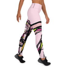 Load image into Gallery viewer, Graffiti Flower Pink Yoga Leggings
