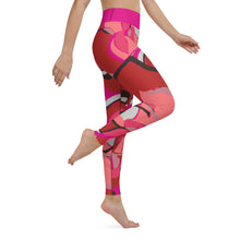 Load image into Gallery viewer, Pink Pucci Inspired Poinsettia Yoga Leggings
