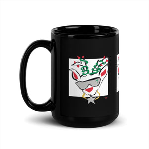 Run Deer MC Black Glossy Mug