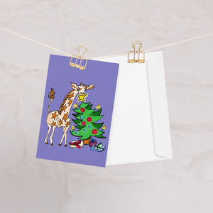 Giraffe Tree Greeting card