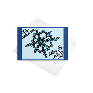 Peace Snowflake Greeting card