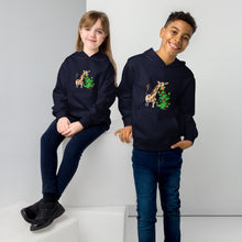 Load image into Gallery viewer, Giraffe Tree Kids fleece hoodie
