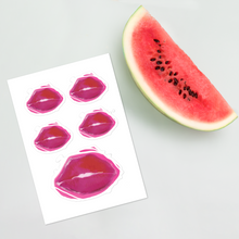 Load image into Gallery viewer, Logo Lips Sticker sheet
