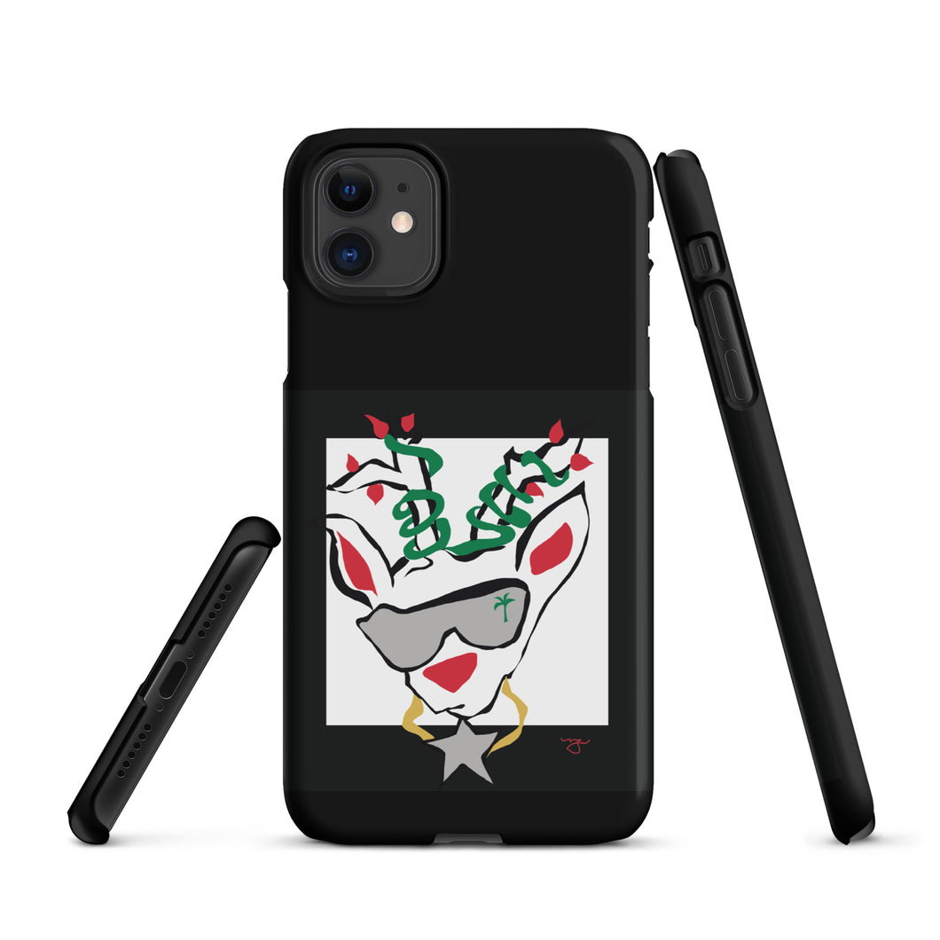 Run Deer MC Snap case for iPhone® BLACK