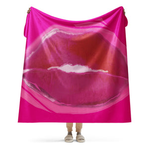 Lips Logo Sherpa blanket