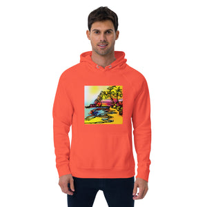 Malibu dreamin Unisex eco raglan hoodie