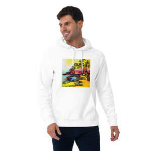 Malibu dreamin Unisex eco raglan hoodie