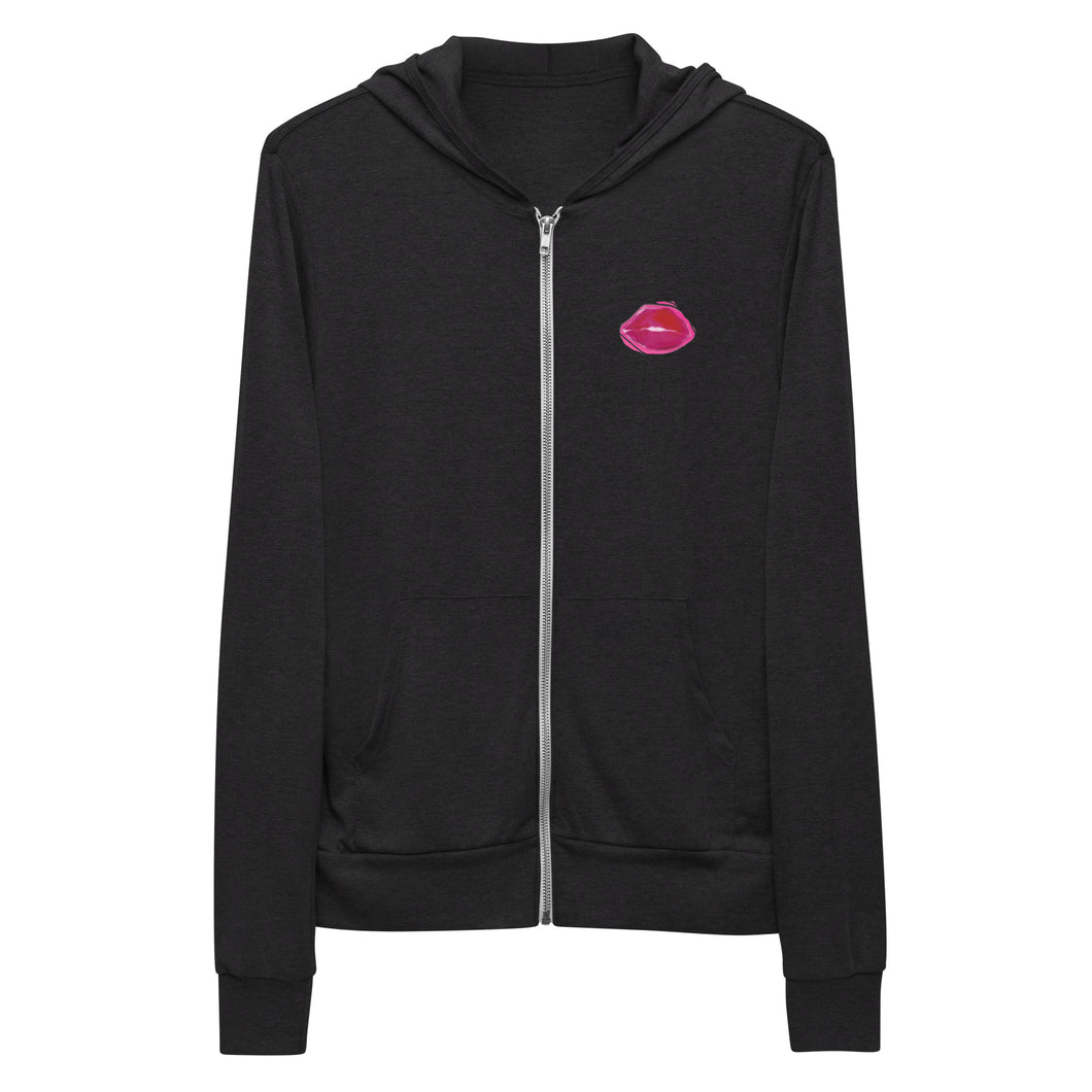 Lips Logo Lightweight Unisex zip hoodie