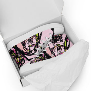 Graffiti Flower White Women’s high top canvas shoes