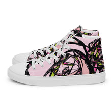 Load image into Gallery viewer, Graffiti Flower White Women’s high top canvas shoes
