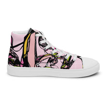 Load image into Gallery viewer, Graffiti Flower White Women’s high top canvas shoes
