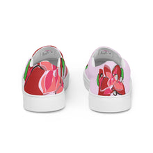 Load image into Gallery viewer, Selago Poinsettia Women’s slip-on canvas shoes
