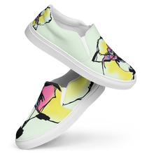 Load image into Gallery viewer, Mint Flower Women’s slip-on canvas shoes
