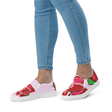 Load image into Gallery viewer, Selago Poinsettia Women’s slip-on canvas shoes
