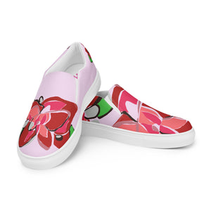 Selago Poinsettia Women’s slip-on canvas shoes