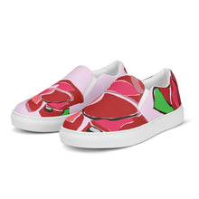 Load image into Gallery viewer, Selago Poinsettia Women’s slip-on canvas shoes
