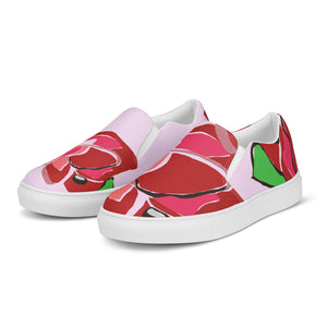 Selago Poinsettia Women’s slip-on canvas shoes