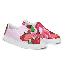 Load image into Gallery viewer, Selago Poinsettia Women’s slip-on canvas shoes
