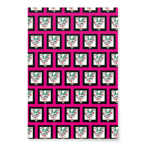 Pink Run Deer MC Wrapping paper sheets