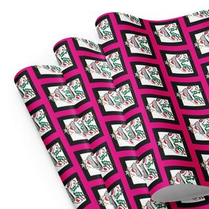 Pink Run Deer MC Wrapping paper sheets