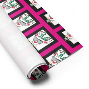 Pink Run Deer MC Wrapping paper sheets