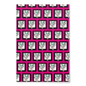 Pink Run Deer MC Wrapping paper sheets