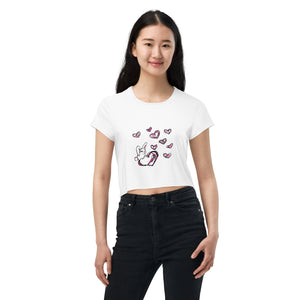 Love Bunny All-Over Print Crop Tee