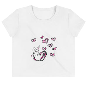 Love Bunny All-Over Print Crop Tee